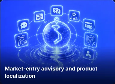 Market-entry advisory and product localization